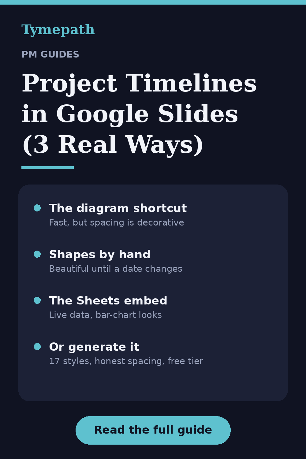 How to Make a Project Timeline in Google Slides (3 Ways — and When to Generate It Instead)